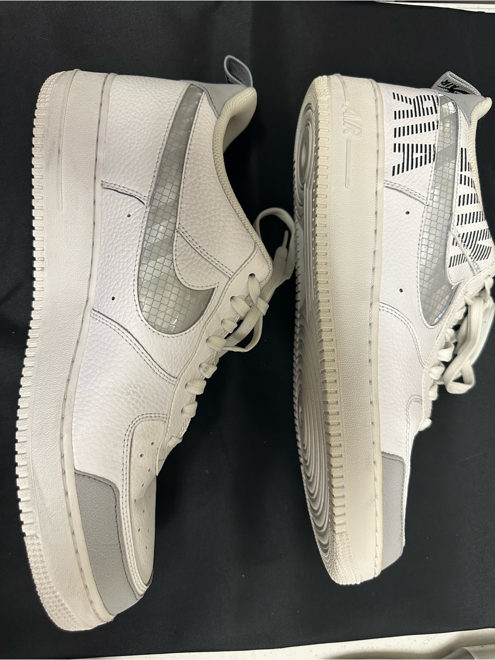 Nike Air Force White and Light Gray Men's Athletic Sneakers